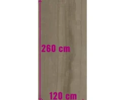 XXL Feinsteinzeug Wandfliese Living Cinnamon 120 x 260 x 0,7 cm poliert braun