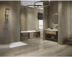 XXL Feinsteinzeug Wandfliese Living Cinnamon 120 x 260 x 0,7 cm poliert braun