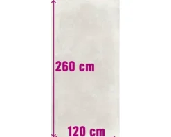 XXL Feinsteinzeug Wand- und Bodenfliese Greenwich perla matt grau 120 x 260 cm 6 mm