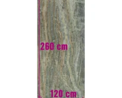 XXL Feinsteinzeug Wand- und Bodenfliese Nephrite poliert 120 x 260 cm 7 mm