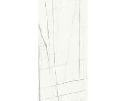 XXL Feinsteinzeug Wand- und Bodenfliese Scandium white poliert 120 x 260 cm 7 mm