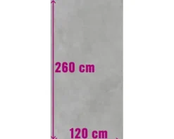 XXL Feinsteinzeug Wand- und Bodenfliese Structure Gris matt grau 120 x 260 cm 6 mm