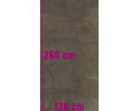 XXL Wand- und Bodenfliese Industrial Copper anpoliert 120 x 260 x 0,7 cm R10 A