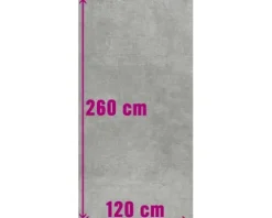 XXL Wand- und Bodenfliese Industrial Steel anpoliert 120 x 260 x 0,7 cm R10 A